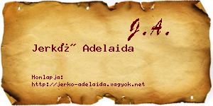 Jerkó Adelaida névjegykártya